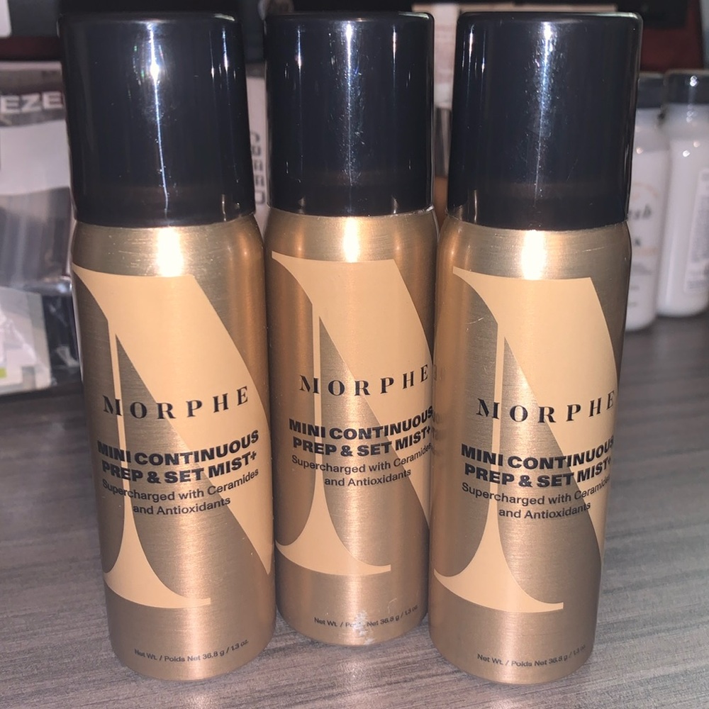 ✨Mini Size✨Bundle of 3 Morphe Continuous Prep & Set Mist + Travel MSRP $14 each